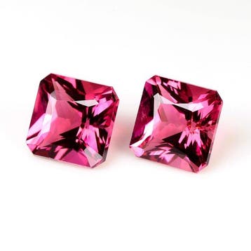 2 pcs Roze Toermalijn - 3.63 ct - nternational Colored, Nieuw