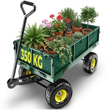 Bolderwagen transportkar max. 350kg - groen, Verzenden, Nieuw