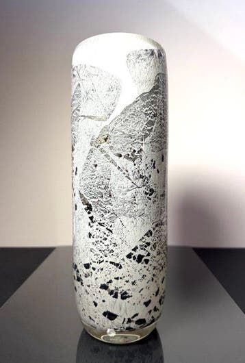 Maxence Parot - Vase - Vase unique massif émail et Argent, Antiquités & Art