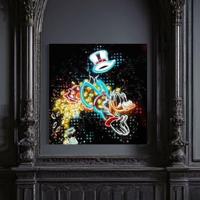 Moabit - Uncle Scrooge X The Neon Diver, Antiek en Kunst, Kunst | Schilderijen | Modern