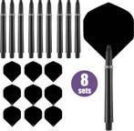 ABC Darts - Dart Flights en Dart Shafts Combi set - Zwart, Sport en Fitness, Ophalen of Verzenden, Nieuw, Pijlen