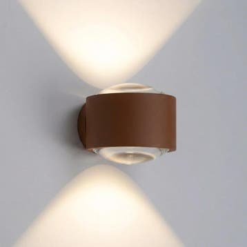 Wandlampen Scope Up en Down Muurlamp Rustiek Bruin, Verzenden, Nieuw