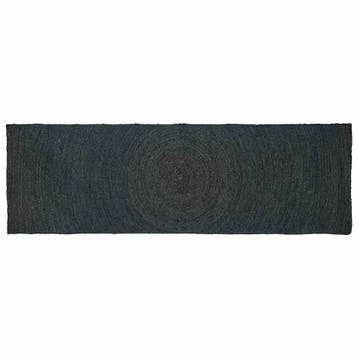 vidaXL Vloerkleden Donkergrijs 80 x 250 cm Jute, Verzenden, Nieuw