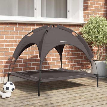 vidaXL Hondenbed 90 x 81 x 80,5 cm Staal Bruin, Verzenden, Nieuw