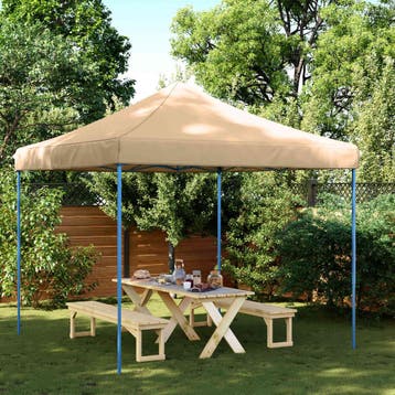 vidaXL Partytent 292 x 292 x 315 cm Beige Oxford Stof, Verzenden, Nieuw