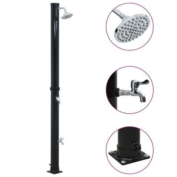 vidaXL Solardouche 20 L 220 cm zwart, Tuin en Terras, Verzenden, Nieuw