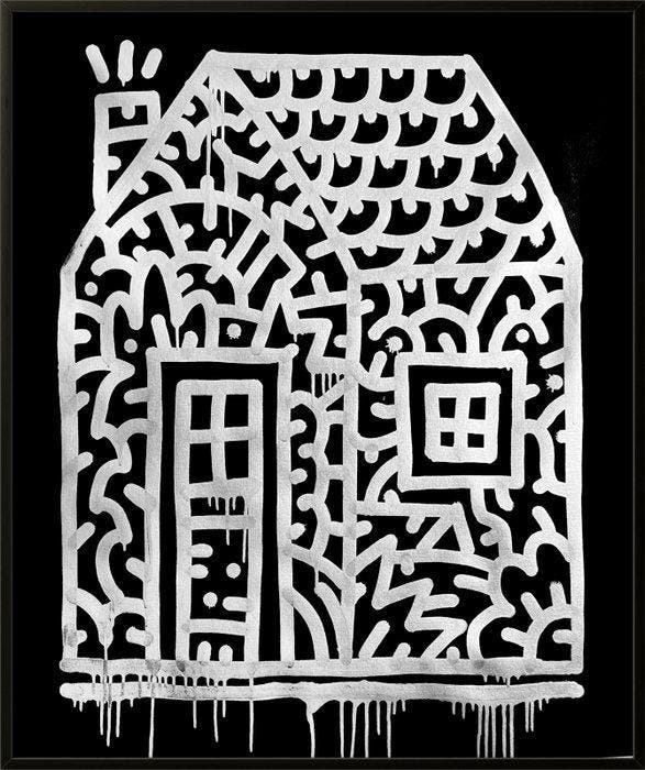 Nuno Barbedo (1983) - Brilliant house (XL Size Painting), Antiek en Kunst, Kunst | Schilderijen | Modern