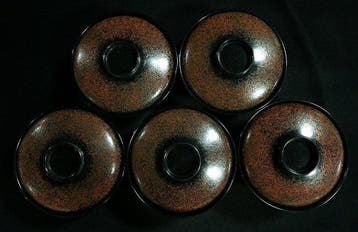 Set of 5 Vintage Japanese Tsugaru-nuri Lacquerware Bowls