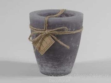 Tuinkaars garden candle large rustiek 50 uur cool grey
