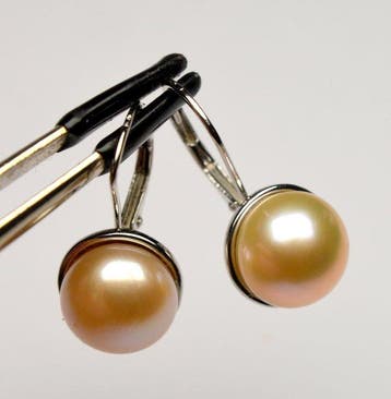 Parel - 925 zilver - Oorbellen - Crème zoetwaterparels