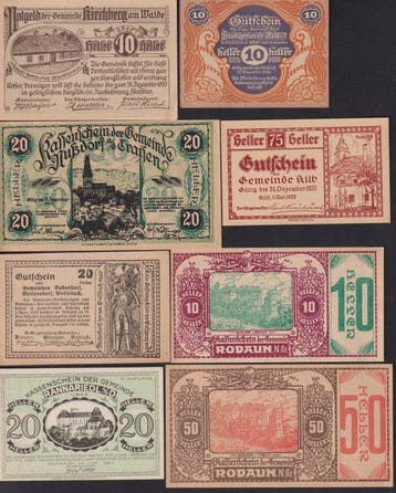 Oostenrijk. - 100 Notgeldscheine 1920s (Zonder