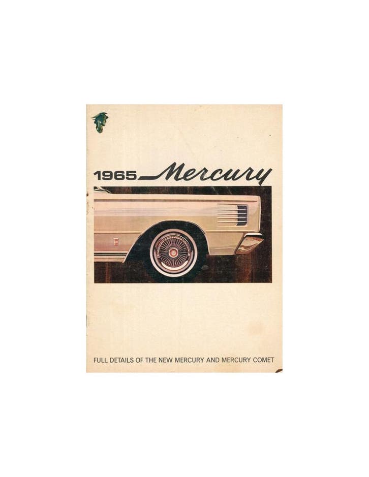 1965 MERCURY PROGRAMMA BROCHURE ENGELS, Boeken, Auto's | Folders en Tijdschriften
