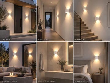 (12 x) 12 x 12W LED wit Wandlamp Kubus duo licht..., Tuin en Terras, Nieuw
