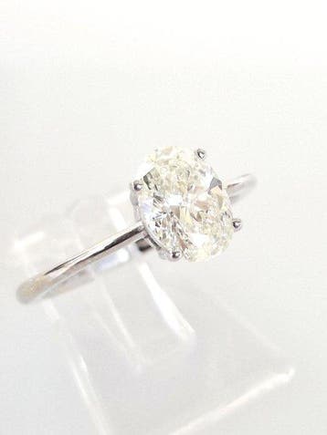 Verlovingsring - 14 karaat Witgoud - 1.21ct. tw. Diamant