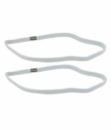 Haarband Sport 1cm - Elastiek Smal - Wit - Set van 2