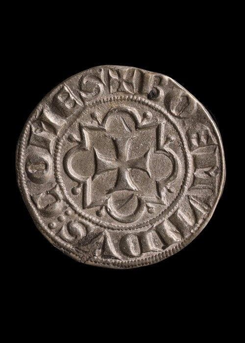 Middeleeuws Zilver Geslagen munt van Bohemond VI (Zonder, Antiquités & Art, Antiquités | Autres Antiquités
