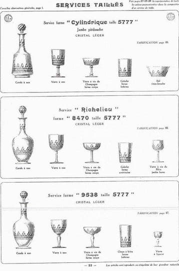 Baccarat - Drinkservies voor 6 (6) - Richellieu - Kristal
