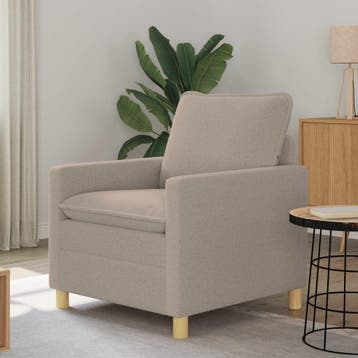 vidaXL bank / zetel Lichtgrijs 76 x 81 x 87,5 cm Stof, Verzenden, Nieuw