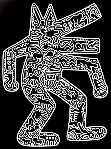 Keith Haring - Fun Gallery Exhibition 1983 - Giclée -, Antiquités & Art