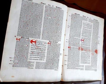 Nicolaus de Lyra - Sheet from Incunable Biblia latina