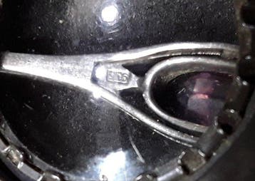 Zonder minimumprijs - Broche Zilver Amethist - Diamant
