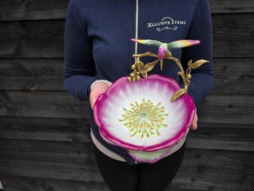 Kom - Porselein, Brons - Kolibrie