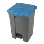 Pedaalemmer | Kunststof (Grijs/Blauw) | 45L | Klapdeksel |, Verzenden, Nieuw in verpakking