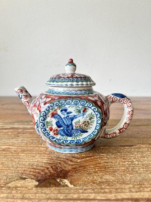 Tichelaar Makkum - Theepot - Aardewerk - Handgeschilderd, Antiek en Kunst, Antiek | Glaswerk en Kristal