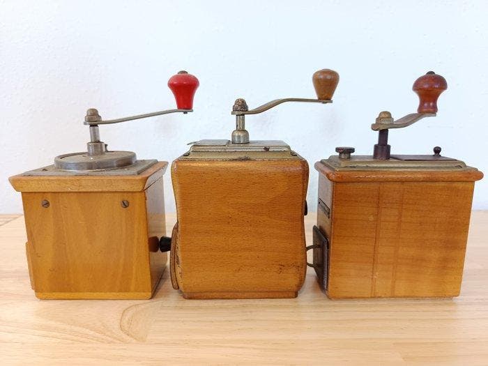 KyM, Dienes, Zassenhaus - Koffiemolen (3) - Hout, Metaal, Antiek en Kunst, Antiek | Keukengerei