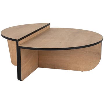 Evila Salontafel - Zwart/Houtkleurig - Nieuw/Ongebruikt -, Verzenden, Nieuw, 50 tot 100 cm, Scandinavisch
