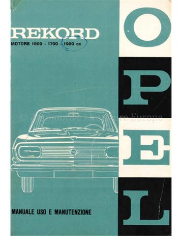 1963 OPEL REKORD INSTRUCTIEBOEKJE ITALIAANS, Auto diversen, Handleidingen en Instructieboekjes