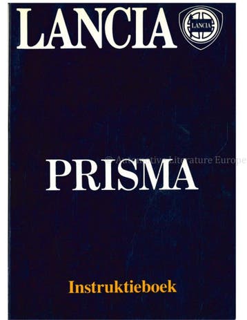 1983 LANCIA PRISMA INSTRUCTIEBOEKJE ENGELS