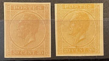 België 1865/1866 - Leopold I in profiel : Proefdrukken van
