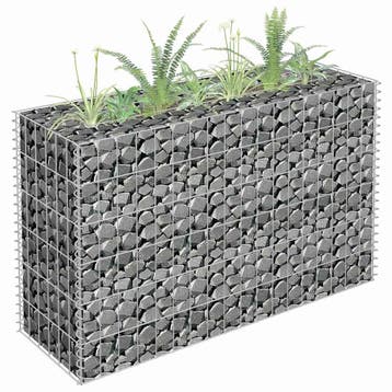 vidaXL Gabion plantenbak verhoogd 90x30x60 cm gegalvaniseerd, Verzenden