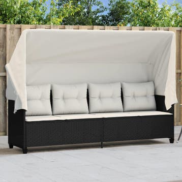 Ligbed poly rattan | Tweede kansje | OP = OP, Tuin en Terras, Verzenden, Zo goed als nieuw, Rotan, Verstelbaar