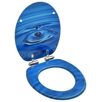 vidaXL Toiletbril met soft-close deksel waterdruppel MDF, Verzenden, Nieuw