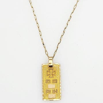 Ketting met hanger - 18 karaat Geel goud, Handtassen en Accessoires