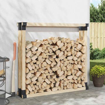 vidaXL Houtstapelhulp 4 st Antraciet 34 x 10 x 15 cm Staal, Verzenden, Nieuw
