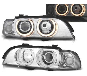 Phares Pour Bmw E39 95-03 Angel Eyes Chromé, Verzenden