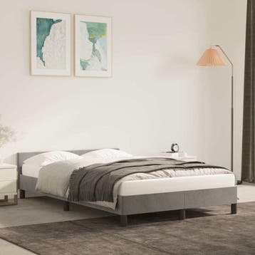 vidaXL Bedframe zonder matras 120x200 cm fluweel lichtgrijs, Verzenden