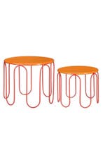 2dekans | Mica Decorations metale zijtafel - Oranje - 2, Ophalen of Verzenden, Nieuw