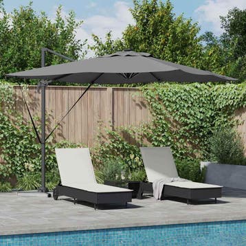 vidaXL Parasol Antraciet 286 x 284 x 270 cm Aluminium en, Verzenden, Nieuw