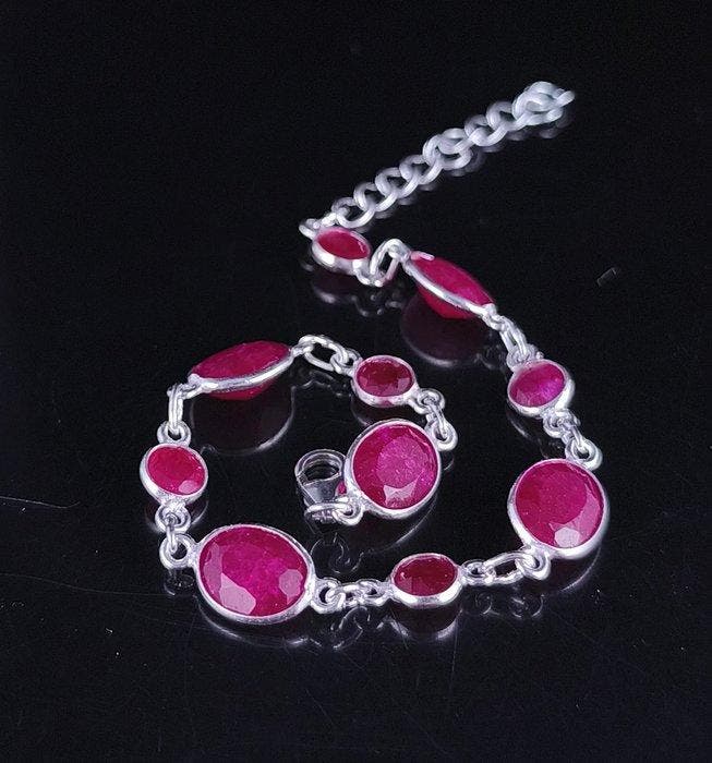 Robijn - Zilver - Armband - Armband van sterling zilver, Collections, Minéraux & Fossiles