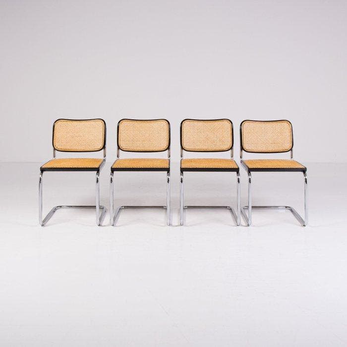 Gavina - Marcel Breuer - Chaise (4) - Cesca - Hêtre, Antiquités & Art, Art | Objets design