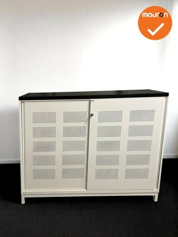 Schuifdeurkast - Ahrend - akoestisch - 135x160x45cm - wit, Werkplek, Ophalen of Verzenden, Gebruikt, Kast
