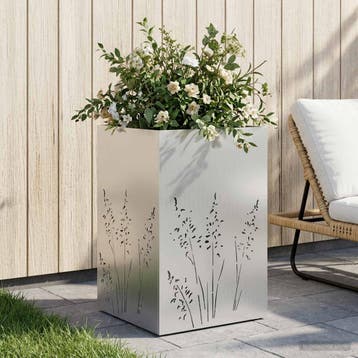 vidaXL Plantenbak zilver 50 x 50 x 75 cm Gegalvaniseerd, Tuin en Terras, Verzenden, Nieuw