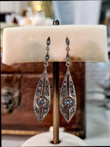 Sans prix de réserve - Boucles doreilles - 9 carats Argent,, Bijoux, Sacs & Beauté, Boucles d'oreilles