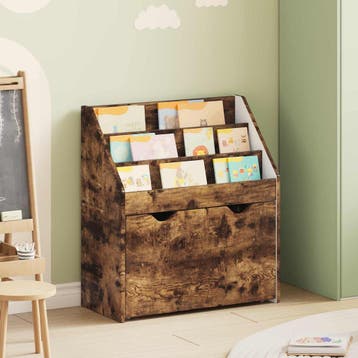 vidaXL Kinderboekenplank Rook Eiken 60 x 29,5 x 69 cm, Huis en Inrichting, Verzenden, Nieuw