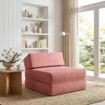 vidaXL Vouwbare Sofa Bed Roze 60 x 70 x 41 cm Stof, Huis en Inrichting, Zetels | Zetels, Verzenden, Nieuw