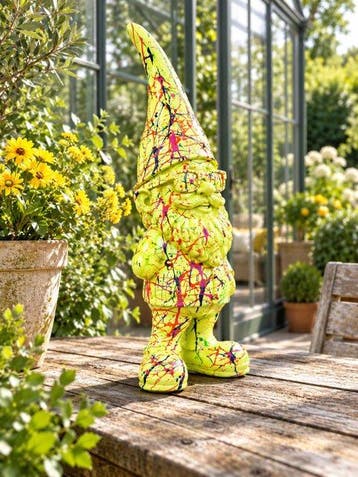 Beeld, funny gnome with sunglasses - 41 cm - polyresin